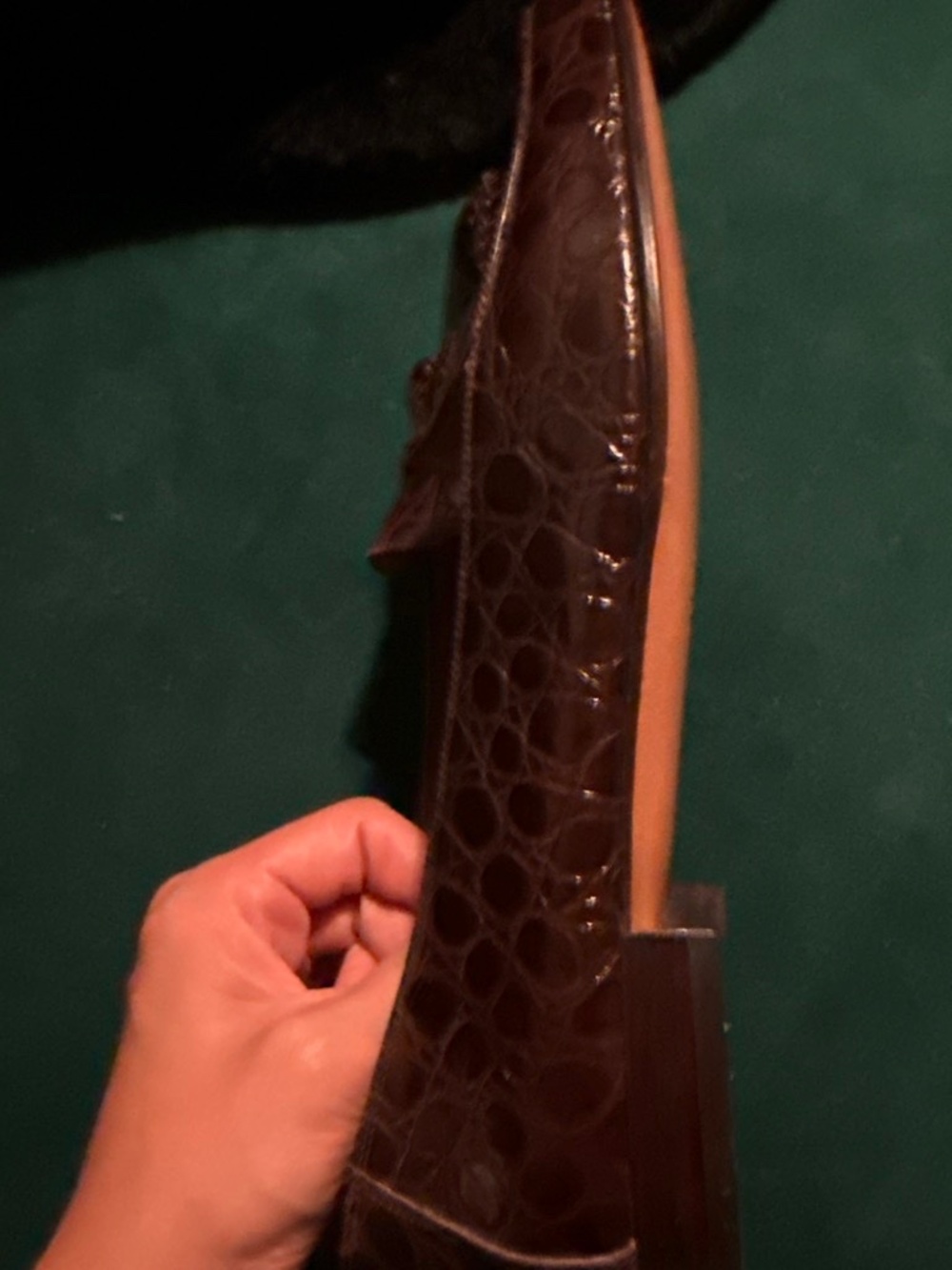 Salvatore Ferragamo brown crocodile skin loafers - Picture 5 of 9